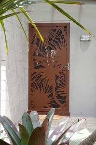 Laser cut outdoor decorative security screens for doors and windows