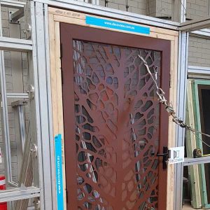Laser cut outdoor decorative security screens for doors and windows